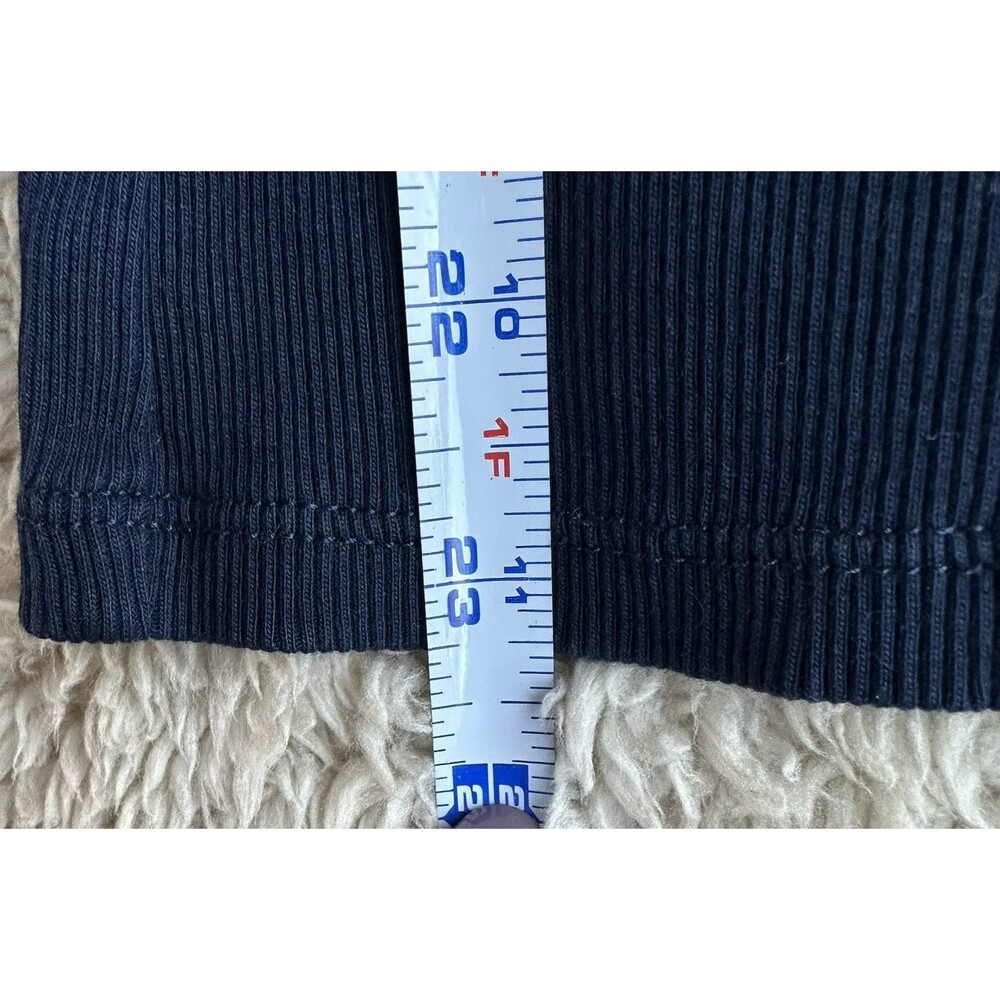 Lauren Ralph Lauren Cap Sleeve Top Womens L Ribbed Knit Nautical Preppy Shirt - Picture 10 of 11